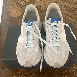 New Balance White and Light Blue Women's Sneakers